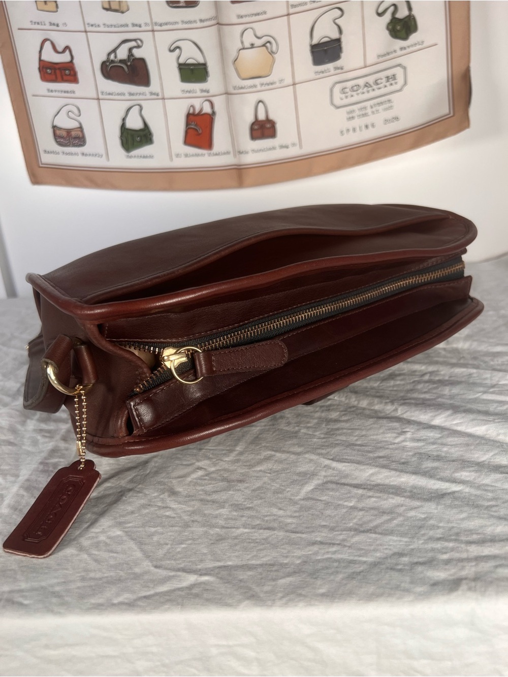 Vintage Coach Brighton Bag 9895 Mahogany Glove Tanned Leather - Picture 9 of 15